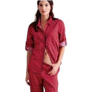 Victoria’s Secret Red Penguin Flannel Pajamas Medium Tall New